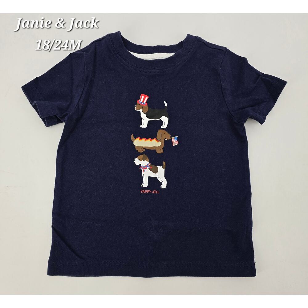 Janie and Jack Navy 4th of‎ July Tee – Size 18–24 Months
